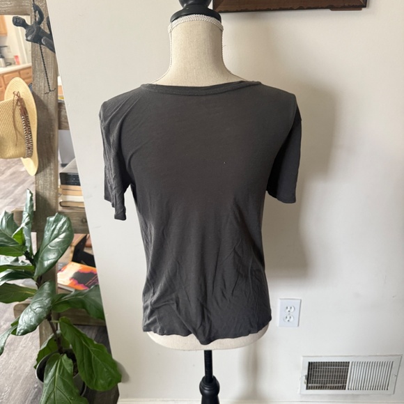 ZADIG & VOLTAIRE Short Sleeve Scoop Neck Tee Viscose Silk Linen S - Picture 4 of 5